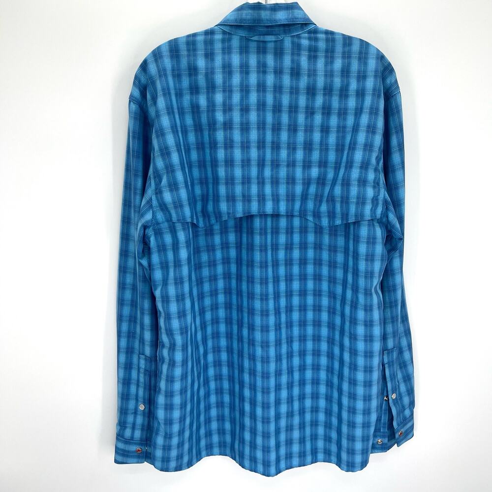 SIMMS fishing products vented button front zipped pockets men’s shirt - Picture 6 of 9